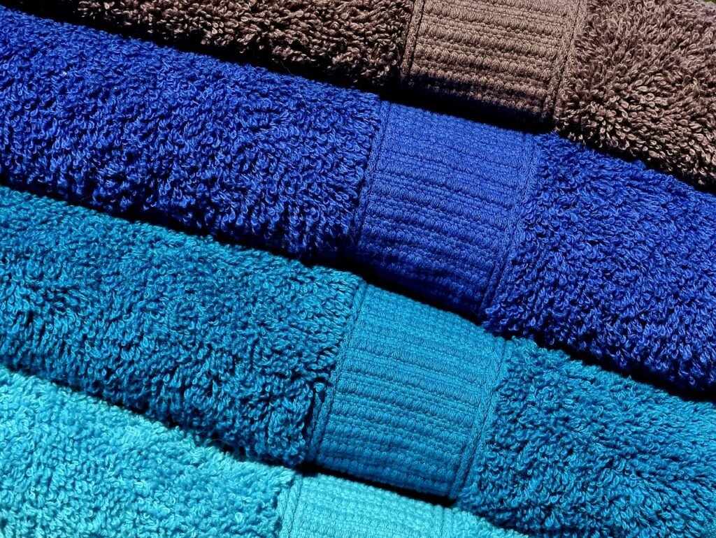 towels, blue, full hd wallpaper